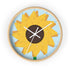 Sunflower Stitches Wall Clock